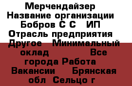 Мерчендайзер › Название организации ­ Бобров С.С., ИП › Отрасль предприятия ­ Другое › Минимальный оклад ­ 17 000 - Все города Работа » Вакансии   . Брянская обл.,Сельцо г.